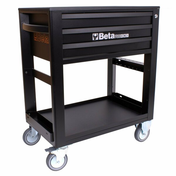 Beta Tool Cart, 3 Drawer, Black, Sheet Metal, 30 in W x 18 in D x 35 in H 051000609